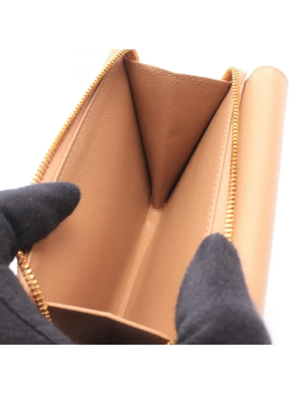Balenciaga Trifold Wallet Envelope Beige Leather
